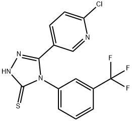 5-(6-CHLORO-3-PYRIDYL)-4-[3-(TRIFLUOROMETHYL)PHENYL]-4H-1,2,4-TRIAZOLE-3-THIOL Structure