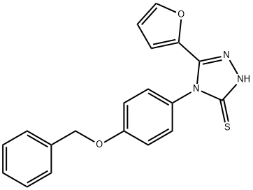 4-[4-(BENZYLOXY)PHENYL]-5-(2-FURYL)-4H-1,2,4-TRIAZOLE-3-THIOL Struktur