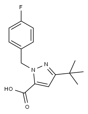 3-(TERT-BUTYL)-1-(4-FLUOROBENZYL)-1H-PYRAZOLE-5-CARBOXYLIC ACID Structure