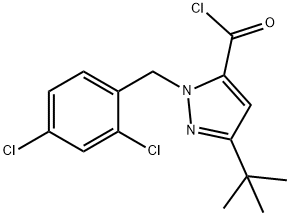 3-(TERT-BUTYL)-1-(2,4-DICHLOROBENZYL)-1H-PYRAZOLE-5-CARBONYL CHLORIDE Structure