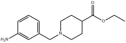 ETHYL 1-(3-AMINOBENZYL)PIPERIDINE-4-CARBOXYLATE Structure