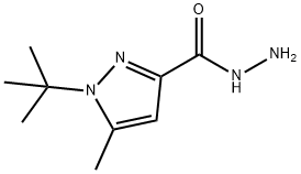 1-叔丁基-5-甲基-吡唑-3-羧肼, 306937-23-5, 结构式