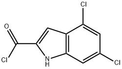 4,6-二氯-吲哚-2-羰酰氯, 306937-25-7, 结构式