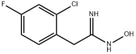 2-(2-クロロ-4-フルオロフェニル)-N'-ヒドロキシエタンイミドアミド 化学構造式