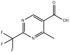 4-メチル-2-(トリフルオロメチル)ピリミジン-5-カルボン酸 化学構造式