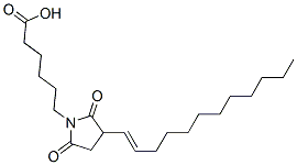 3-十二烯基-2,5-二氧代-1-吡咯烷基己酸, 30701-18-9, 结构式