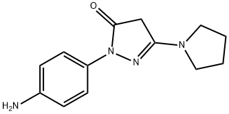 1-(4-氨基苯基)-3-(1-吡咯烷基)-5-吡唑酮 结构式