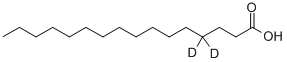 ヘキサデカン酸‐4,4‐D2 化学構造式