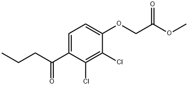 Acetic acid, [2,3-dichloro-4-(1-oxobutyl)phenoxy]-, Methyl ester Struktur