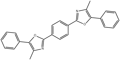 1,4-二[2-(4-甲基-5-苯基恶唑)]苯,3073-87-8,结构式