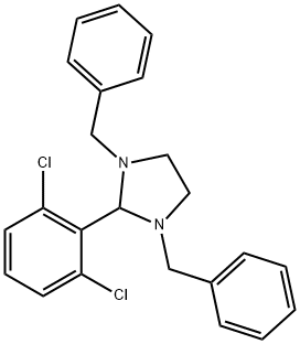 2-(2,6-DICHLOROPHENYL)-1,3-BIS(PHENYLMETHYL)-IMIDAZOLIDINE Structure