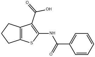 2-(BENZOYLAMINO)-5,6-DIHYDRO-4H-CYCLOPENTA[B]THIOPHENE-3-CARBOXYLIC ACID Structure