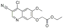Acetic acid, 2-[(4-chloro-3-cyano-6-Methoxy-7-quinolinyl)oxy]-, ethyl ester Structure