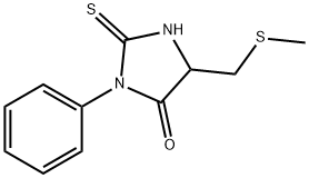 (5R)-5-[(Methylthio)methyl]-3-phenyl-2-thioxoimidazolidin-4-one Structure