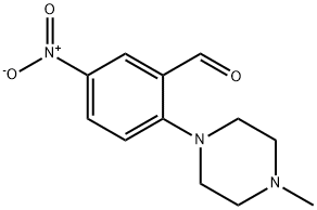 2-(4-甲基哌嗪)-5-硝基苯甲醛, 30742-63-3, 结构式