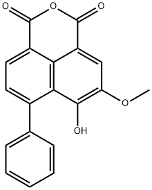 4-Hydroxy-3-methoxy-5-phenyl-1,8-naphthalic anhydride Structure