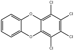 1,2,3,4-テトラクロロジベンゾ[1,4]ジオキシン 化学構造式