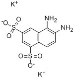 1,3-NAPHTHALENEDISULFONIC ACID, 5,6-DIAMINO-, DIPOTASSIUM SALT Struktur