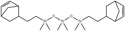1,1,3,3,5,5-六甲基-1,5-二[2-(5-降冰片烯)乙基]三硅氧烷, 307496-39-5, 结构式