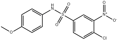 4-氯-N-(4-甲氧基苯基)-3-硝基苯磺酰胺 结构式