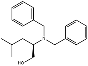 (S)-2-(DIBENZYLAMINO)-4-METHYL-1-PENTANOL Struktur