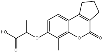2-(6-METHYL-4-OXO-1,2,3,4-TETRAHYDRO-CYCLOPENTA[C]CHROMEN-7-YLOXY)-PROPIONIC ACID Structure
