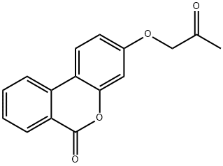 3-(2-オキソプロポキシ)-6H-ベンゾ[C]クロメン-6-オン 化学構造式