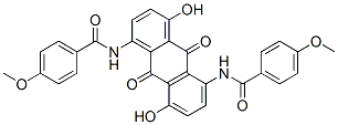 N,N'-(9,10-dihydro-4,8-dihydroxy-9,10-dioxoanthracene-1,5-diyl)bis[4-methoxybenzamide] Structure