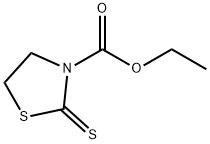2-硫酮-3-噻唑烷甲酸乙酯,30760-40-8,结构式