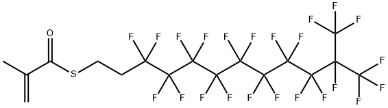 2-メチルプロペンチオ酸S-[3,3,4,4,5,5,6,6,7,7,8,8,9,9,10,10,11,12,12,12-イコサフルオロ-11-(トリフルオロメチル)ドデシル] 化学構造式