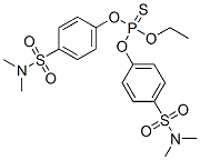 Phosphorothioic acid O-ethyl O,O-bis[p-(N,N-dimethylsulfamoyl)phenyl] ester Struktur