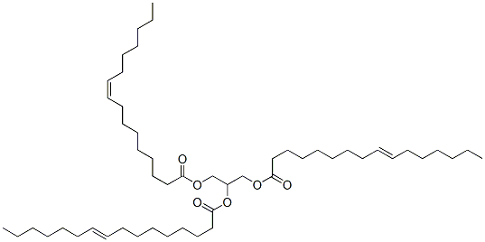 1,2,3-tri-(9Z-hexadecenoyl)-sn-glycerol Structure