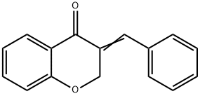 (E)-3-ベンジリデンクロマン-4-オン 化学構造式