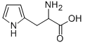 2-アミノ-3-(1H-ピロール-2-イル)プロパン酸 化学構造式