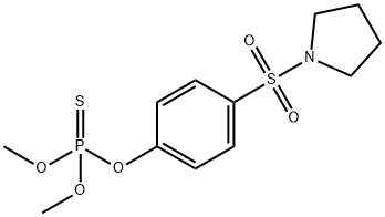 Phosphorothioic acid O,O-dimethyl O-[4-(1-pyrrolidinylsulfonyl)phenyl] ester Structure