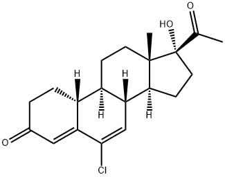6-クロロ-17-ヒドロキシ-19-ノルプレグナ-4,6-ジエン-3,20-ジオン 化学構造式