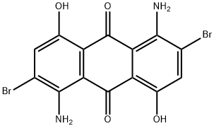1,5-ジアミノ-2,6-ジブロモ-4,8-ジヒドロキシ-9,10-アントラセンジオン 化学構造式