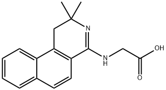 N-(2,2-ジメチル-1,2-ジヒドロベンゾ[F]イソキノリン-4-イル)グリシン 化学構造式