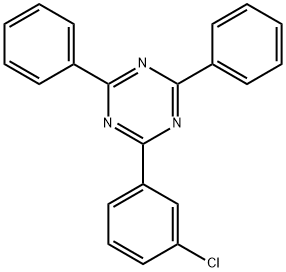 2-(3-Chlorophenyl)-4,6-diphenyl-1,3,5-triazine Struktur