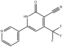2-OXO-6-PYRIDIN-3-YL-4-(TRIFLUOROMETHYL)-1,2-DIHYDROPYRIDINE-3-CARBONITRILE Structure
