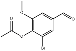 2-BROMO-4-FORMYL-6-METHOXYPHENYL ACETATE Struktur