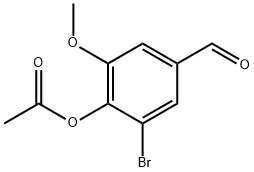 2-BROMO-4-FORMYL-6-METHOXYPHENYL ACETATE Structure