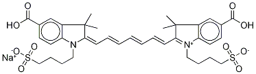 5-Carboxy-2-[7-[5-carboxy-1,3-dihydro-3,3-diMethyl-1-(4-sulfobutyl)-2H-indol-2-ylidene]-1,3,5-heptatrien-1-yl]-3,3-diMethyl-1-(4-sulfobutyl)-3H-indoliuM MonosodiuM Salt Structure