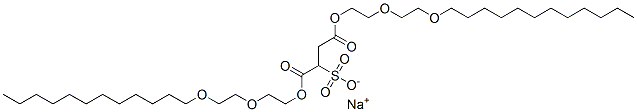 1,2-ビス[[2-[2-(ドデシルオキシ)エトキシ]エトキシ]カルボニル]エタンスルホン酸ナトリウム 化学構造式