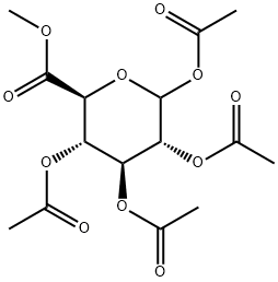 D-吡喃葡萄糖醛酸甲酯 1,2,3,4-四乙酸酯 结构式