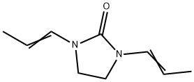 1,3-ジ(1-プロペニル)イミダゾリジン-2-オン 化学構造式