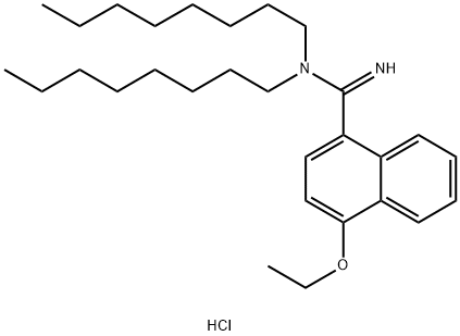 1-Naphthamidine, N,N-dioctyl-4-ethoxy-, monohydrochloride Structure