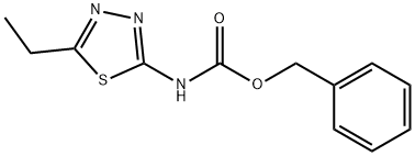 1,3,4-Thiadiazole-2-carbamicacid,5-ethyl-,benzylester(8CI) 结构式