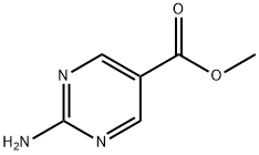 2-アミノ-5-ピリミジンカルボン酸メチル 化学構造式