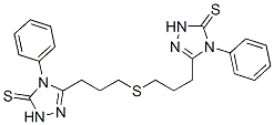 5,5'(thiodipropane-3,1-diyl)bis[2,4-dihydro-4-phenyl-3H-1,2,4-triazole-3-thione] Struktur